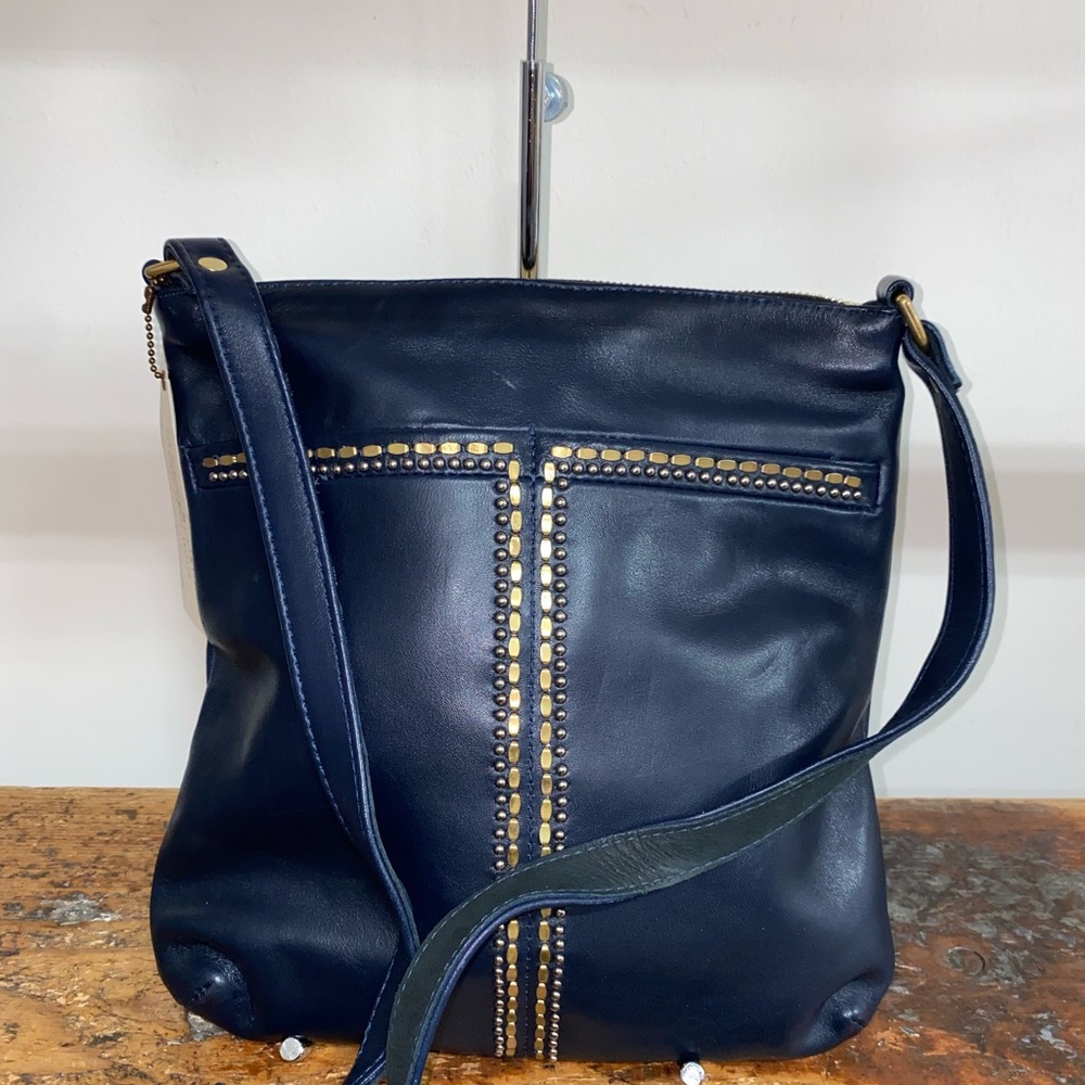 Calleen Cordero Leather Cross Body w Studs NWT